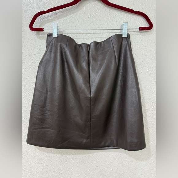 Aritzia High-waisted Vegan Leather mini wrap skirt Size XS-S - Picture 7 of 10